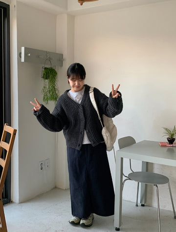 Tumbo Peach Fuzz Cotton Long Skirt